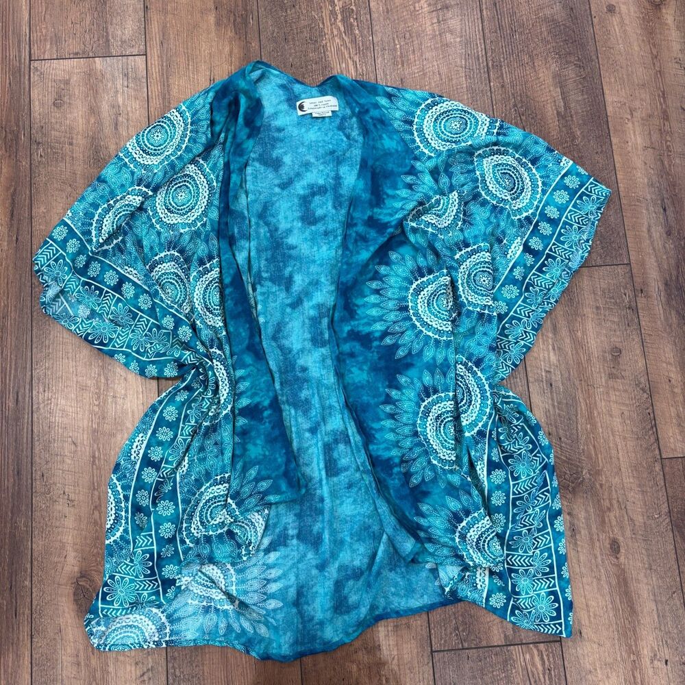 Lotus and Luna Bimini Mandala Swim Cover Up Handmade One Size Flowy Boho - Picture 4 of 7